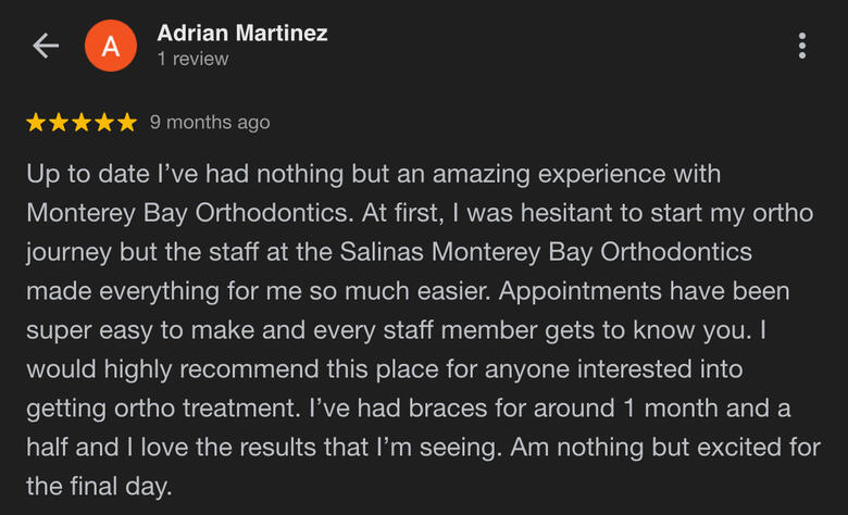 Monterey Bay Orthodontics Reviews